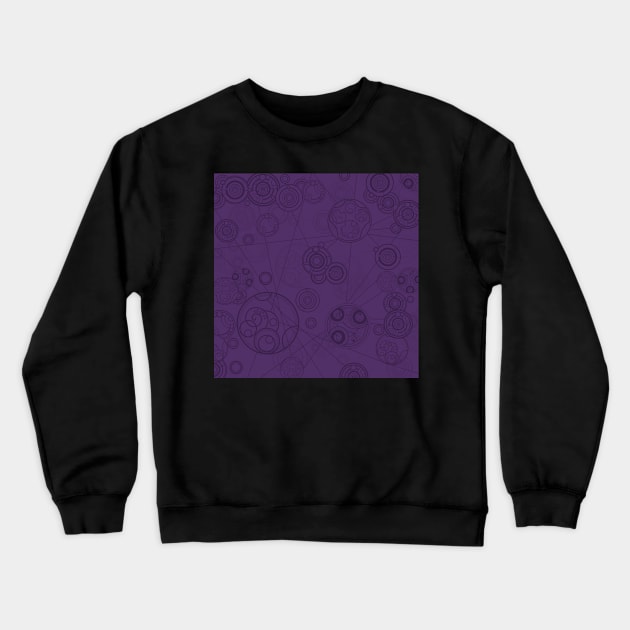 Gallifrey Pattern - Purple Crewneck Sweatshirt by TurtleNotes